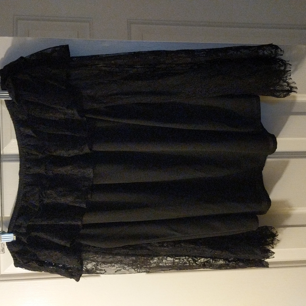 Black off shoulder blouse